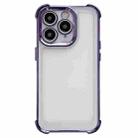 For iPhone 13 Pro Max Electroplating Four-corner Shockproof Space Phone Case(Purple) - 1