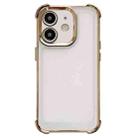 For iPhone 12 Electroplating Four-corner Shockproof Space Phone Case(Gold) - 1