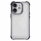 For iPhone 11 Electroplating Four-corner Shockproof Space Phone Case(Black) - 1
