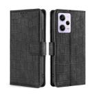 For Xiaomi Redmi Note 12 Pro 5G China Skin Feel Crocodile Magnetic Clasp Leather Phone Case(Black) - 1