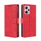 For Xiaomi Redmi Note 12 Pro+ China Skin Feel Crocodile Magnetic Clasp Leather Phone Case(Red) - 1
