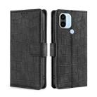 For Xiaomi Redmi A1+ 4G Skin Feel Crocodile Magnetic Clasp Leather Phone Case(Black) - 1