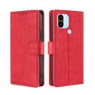 For Xiaomi Redmi A1+ 4G Skin Feel Crocodile Magnetic Clasp Leather Phone Case(Red) - 1