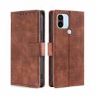 For Xiaomi Redmi A1+ 4G Skin Feel Crocodile Magnetic Clasp Leather Phone Case(Brown) - 1
