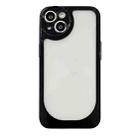 For iPhone 14 Clear Acrylic Soft TPU Phone Case(Black) - 1