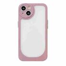 For iPhone 14 Clear Acrylic Soft TPU Phone Case(Pink) - 1