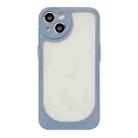 For iPhone 14 Clear Acrylic Soft TPU Phone Case(Blue) - 1