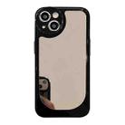 For iPhone 14 Clear Acrylic Soft TPU Phone Case(Mirror Black) - 1