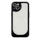 For iPhone 14 Plus Clear Acrylic Soft TPU Phone Case(Black) - 1