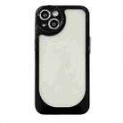 For iPhone 14 Pro Clear Acrylic Soft TPU Phone Case(Black) - 1