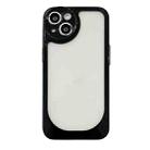 For iPhone 13 Clear Acrylic Soft TPU Phone Case(Black) - 1