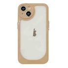 For iPhone 13 Clear Acrylic Soft TPU Phone Case(Khaki) - 1