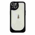 For iPhone 12 Pro Max Clear Acrylic Soft TPU Phone Case(Black) - 1