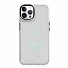 For iPhone 12 Pro Clear Acrylic Soft TPU Phone Case with Metal Button(White) - 1