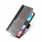 For Xiaomi Redmi Note 12 China Contrast Color Side Buckle Leather Phone Case(Black + Grey) - 3