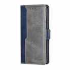 For Xiaomi Redmi Note 12 China Contrast Color Side Buckle Leather Phone Case(Blue + Grey) - 2