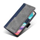 For Xiaomi Redmi Note 12 China Contrast Color Side Buckle Leather Phone Case(Blue + Grey) - 3