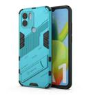 For Xiaomi Redmi A1+ Punk Armor 2 in 1 PC + TPU Phone Case with Invisible Holder(Blue) - 1