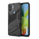 For Xiaomi Redmi A1+ Punk Armor 2 in 1 PC + TPU Phone Case with Invisible Holder(Black) - 1