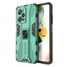 For Xiaomi Redmi Note 12 Pro 5G China / Global / Speed Supersonic PC + TPU Shock-proof Protective Case with Holder(Green) - 1