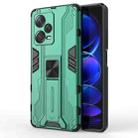 For Xiaomi Redmi Note 12 Pro+ China Supersonic PC + TPU Shock-proof Protective Case with Holder(Green) - 1