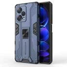 For Xiaomi Redmi Note 12 Pro+ China Supersonic PC + TPU Shock-proof Protective Case with Holder(Dark Blue) - 1