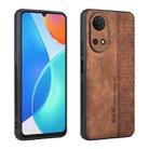 For Honor Play 30 Plus AZNS 3D Embossed Skin Feel Phone Case(Brown) - 1