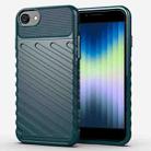 For iPhone SE 2022 / SE 2020 Thunderbolt Shockproof TPU Soft Case(Dark Green) - 1