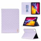 For iPad Pro 11 2022 / 2021 / 2020 Elegant Rhombic Texture Horizontal Flip Leather Tablet Case(Purple) - 1