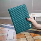 For iPad 8 / 7 / 6 / 5 9.7 inch Elegant Rhombic Texture Horizontal Flip Leather Tablet Case(Green) - 6