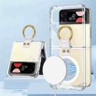 For Samsung Galaxy Z Flip4 GKK MagSafe Airbag Shockproof Phone Case with Ring Holder(Transparent) - 1