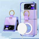 For Samsung Galaxy Z Flip4 GKK MagSafe Airbag Shockproof Phone Case with Ring Holder(Purple) - 1