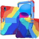 For iPad 10th Gen 10.9 2022 Two-Color Robot Shockproof Silicone + PC Protective Tablet Case(Colorful + Blue) - 1