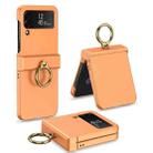 For Samsung Galaxy Z Flip4 GKK Ultrathin Hinge Full Coverage Phone Case with Ring Holder(Orange) - 1