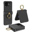 For Samsung Galaxy Z Flip4 GKK Ultrathin Hinge Full Coverage Phone Case with Ring Holder(Black) - 1