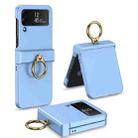 For Samsung Galaxy Z Flip4 GKK Ultrathin Hinge Full Coverage Phone Case with Ring Holder(Blue) - 1