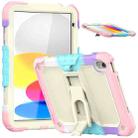 For iPad 10th Gen 10.9 2022 Shockproof Silicone + PC Protective Tablet Case(Camouflage Pink) - 1