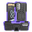 For Nokia G400 5G Tire Texture TPU + PC Phone Case with Holder(Purple) - 1