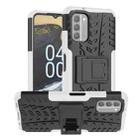 For Nokia G400 5G Tire Texture TPU + PC Phone Case with Holder(White) - 1
