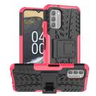 For Nokia G400 5G Tire Texture TPU + PC Phone Case with Holder(Pink) - 1