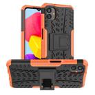 For Samsung Galaxy A04 / M13 5G Tire Texture TPU + PC Phone Case with Holder(Orange) - 1