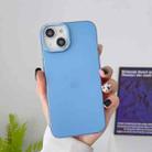 For iPhone 12 Frosted Metal Lens Frame PC Phone Case(Blue) - 1