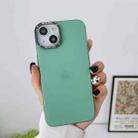 For iPhone 12 Pro Frosted Metal Lens Frame PC Phone Case(Green) - 1