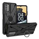 For Nokia G400 5G Armor Bear Shockproof PC + TPU Phone Case with Ring(Black) - 1