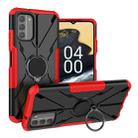 For Nokia G400 5G Armor Bear Shockproof PC + TPU Phone Case with Ring(Red) - 1