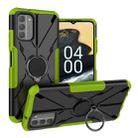 For Nokia G400 5G Armor Bear Shockproof PC + TPU Phone Case with Ring(Green) - 1