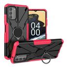 For Nokia G400 5G Armor Bear Shockproof PC + TPU Phone Case with Ring(Rose Red) - 1