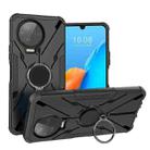 For Infinix Note 12 Pro 4G Armor Bear Shockproof PC + TPU Phone Case with Ring(Black) - 1