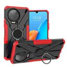 For Infinix Note 12 Pro 4G Armor Bear Shockproof PC + TPU Phone Case with Ring(Red) - 1