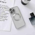 For iPhone 14 MagSafe Electroplated Magnetic TPU Phone Case with Dust Filter & Lens Film(Silver) - 1